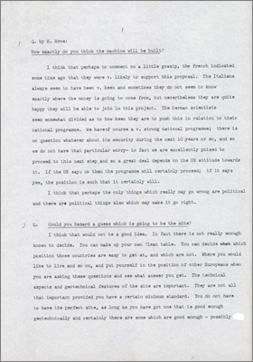 Questions from the audience with replies from Stafford and Hobbis (presumably following their talk)