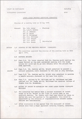 JLPEC/M6 Minutes of meeting (14 May 1975)