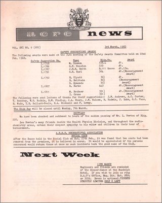 AERE News (3 March 1960)
