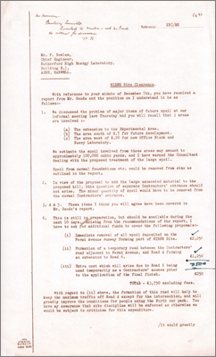 Letter from KH Choate to Bowles concerning NIRNS site clearance (25 January 1961)