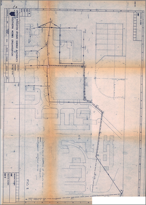 Note from Bowles concerning modification of surface water drains in Rutherford Laboratory area (includes site map, 1 March 1961)