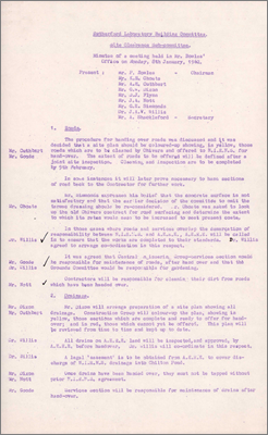 Minutes of meeting (8 January 1962)