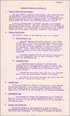 RLBC/P5 Proposed extension to Building 412 (1959)