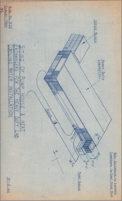 RLBC/P89 Heavy Duty Laboratory: Cooling Water Installation (Additional demineralised cooling water system for experimental equipment, 31 May 1962)