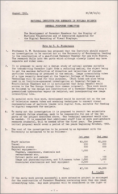 NI/GP/60/43 Development of Cerenkov chambers at Southampton University for use with Nimrod (13 September 1960)