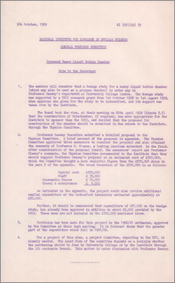 NI(GP)(59)35 Proposed Heavy Liquid Bubble Chamber (Note by the Secretary, 9 October 1959)