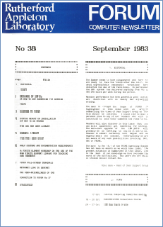 Forum no.38 (September 1983)